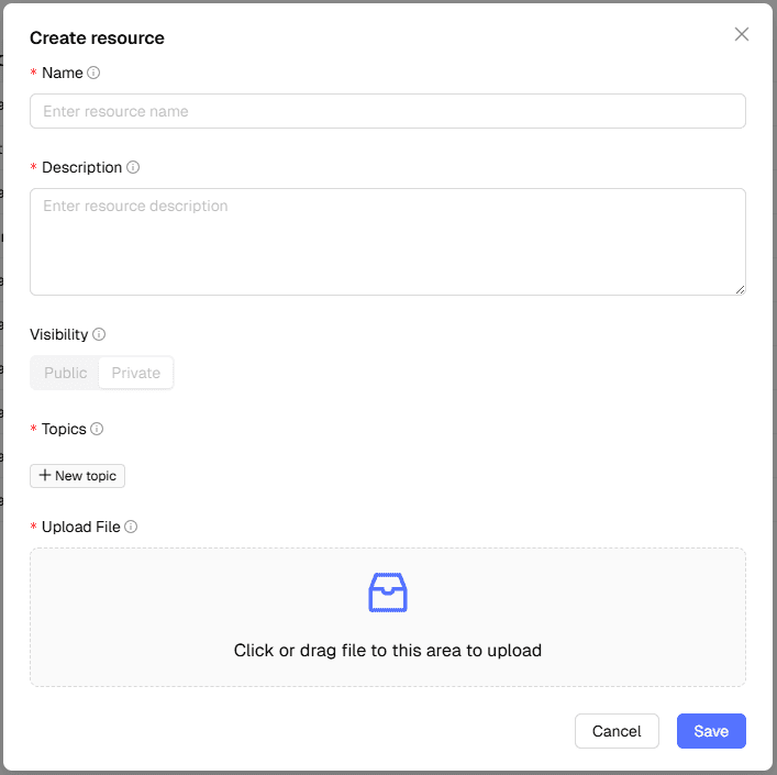 Create resource